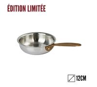 Poêle sautoir mini 12 cm castel pro 5 ply poignée fixe cuivrée