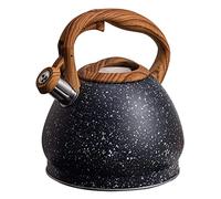 Poêle supérieur supérieur bouilloire 3L à grande capacité thermure sifflant en bas de saut-tampon en acier inoxydable pour toute la cuisinière avec une poignée ergonomique TEAPOT TEAPOTLE TELETTLETLE