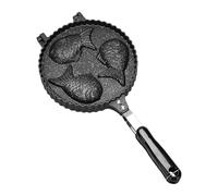 Poêle Taiyaki, en aluminium anti-adhésif avec longue poignée - Gaufrier en forme de poisson | pour station de petit déjeuner, restauration, camion, barbecue, débutants, professionnels, ménagère