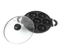 Poêle Takoyaki à 12 trous en alliage d'aluminium pour préparer des takoyaki, des hamburgers et des plats similaires sur les cuisinières à gaz (B)