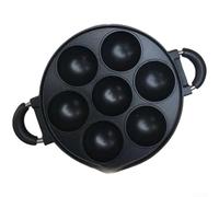 Poêle Takoyaki en alliage d'aluminium avec option 7 trous adaptée pour la cuisson des takoyaki et autres collations sur les cuisinières à gaz (A)