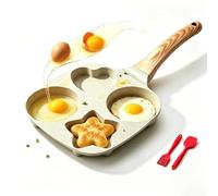 Poêle œufs antiadhésive 4 tasses déjeuner brosse huile grattoir Silicone