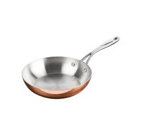Vogue Poêle à Frire Tri-Paroi en Cuivre 20 cm, Cuivre, Finition Miroir, Compatible Toutes Plaques de Cuisson, Poêle Compatible Induction, Cuisine Professionnelle & Domestique, CM678