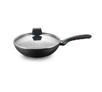 ROYALTY LINE, Poêle Wok en Aluminium Forgé avec Revêtement Marbré - Compatible Gaz, Électrique, Céramique, Halogène, Induction - 28 cm, Couleur Marbre