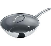 Poêle wok 30 cm, acier inoxydable, poli - b.brilliant sans PFAS