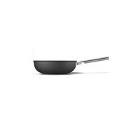 Smeg Poêle wok WOF3002BLM 30 cm – revêtement céramique anti-adhésif, noir mat
