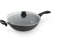 Westinghouse - Poêle wok 32 CM - Avec couvercle - Marbre Noir Noir G