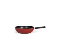 Poêle wok aluminium 32cm rouge MEP156R
