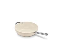 Poêle wok antiadhésive 30cm crème 102853