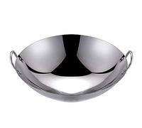 Poêle wok avec grande poignée en acier brut pour cuisine multi-usages, 26 cm, batterie de cuisine de qualité professionnelle