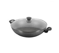 Poêle Wok - BALLARINI - Ferrara 36 CM - Granit - Antiadhésif - Avec Couvercle