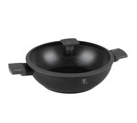 Poêle WOK - BERLINGHAUS - BH-8125 - 30 cm - Titane antiadhésif - Couvercle en verre trempé