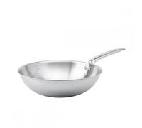 De Buyer - Wok en INOX 3 Couches ALCHIMY - 32 cm - Fabriqué en France, Maîtrise de la Cuisson, INOX 18/10, Tous Feux + Four, Finition Poli Brossé