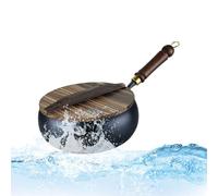 Poêle Wok de Cuisson - Poêle à Sauté Antiadhésive - Compatible Induction Résistante à la Chaleur pour Préparer Viandes Légumes et Plats Quotidiens