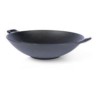 Wok en Fonte - IMPORT - LITINA - 30 cm - Répartition de chaleur optimale - Tous feux compatibles