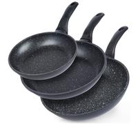Poêles à frire GRANDE - Antiadhésif - 20/24/28 cm - Noir