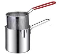 Poêles à frites avec panier Pot de friteuse en acier inoxydable Panier de friteuse relevable 1, 2 L