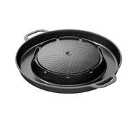 Poêles À Grill Pour Cuisinières Hotpot 2 En 1 | Poêle À Grill Pour Cuisson En Intérieur,Poêle Aluminium Portable Pour Table Four Cuisine Fumoir Barbecue Cuisson