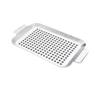 Poêles à grilles stables en acier inoxydable pour barbecue, S | Conception perforée pour barbecue extérieur, idéal pour griller des légumes et du poisson, panier à griller avec