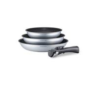 Arthur Martin AM521S Set de 3 Poêles 20-24-28 cm avec revetement anti adhérent Aluminium Poignée amovible Tous feux dont induction