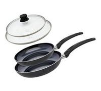 Poêles compatible Elo Prima Cucina Set de 2 28 et 32 cm Transparent,Noir