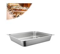 Poêles de cuisine commerciales en acier inoxydable pleine grandeur pour buffet d'hôtel (20 cm) - Récipient robuste pour restauration de restaurant pour aliments chauds ou froids