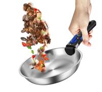 Poêles de cuisson en acier inoxydable - Poêles à frire pour intérieur/extérieur - Poêle de camping antiadhésive | Poêle de 20 cm/22 cm/26 cm avec poignée amovible | Sauteuse résistante rayures