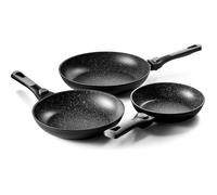 Poêles - PRADEL EXCELLENCE - Gamme Pierra - Diamètres 20, 24, 28 cm - Manches amovibles - Aluminium forgé