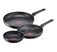 Poêles TEFAL SIMPLE COOK B55691 20/24/28 cm - Lot de 3 - Anti-adhésif - Noir
