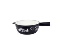 Poêlon savoyard en fonte émaillée 24cm noir Table&cook SH004 gris