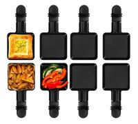 Poelon Raclette Carré 8Pcs Caquelon Raclette Revêtement Antiadhésif Fonte 18X8.5X1.5Cm Pour Omelette Au Fromage Fondu,Mini