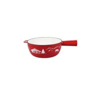 Poêlon savoyard en fonte émaillée 24cm rouge Table&cook SH003 rouge G