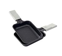 Lot de 2 poêlons raclette rectangulaires manche Gris