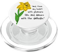 Poème de Jonquille Wandered Seul comme Un Nuage William Wordsworth PopSockets PopGrip pour MagSafe