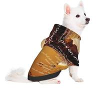 Poème Footprints in The Sand.webp Sweat à Capuche pour Chien, Pull d'hiver Chaud et Extensible pour Chiens de Petite, Moyenne et Grande Taille (très Grande).