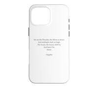 Poème Sappho - Solitude - Poésie lyrique Grecque Antique Coque pour iPhone 16 Pro Max