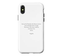 Poème Sappho - Solitude - Poésie lyrique Grecque Antique Coque pour iPhone X/XS