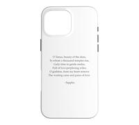 Poème Sappho - Un hymne à Vénus - Poésie parlée Grecque Antique Coque pour iPhone 16 Pro Max