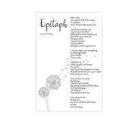 Poème sur la mort - Poème épitaphe de Malloy Merrit, When I Die, poème sur la mort - Décoration murale sur toile pour chambre à coucher, bureau, cuisine, cadeau sans cadre 2