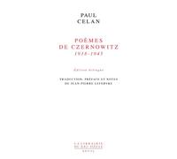 Poèmes de Czernowitz (1938-1945) - Paul Celan - Seuil - broché - Poésie
