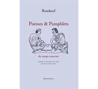 Poemes et pamphlets du temps mauvais Choisis et traduits en vers - Rutebeuf - Ressouvenances - broché - Poésie