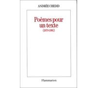 Poèmes pour un texte, 1970-1991
