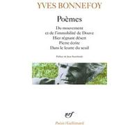 Poèmes Yves Bonnefoy (Auteur), Jean Starobinski (Préface)