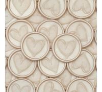 Poemluve 50 Pièces Cachet de Cire Adhésif Coeur Sceau Autocollant Prêt à Poser pour Invitations de Marriage, Cadeaux, Enveloppes, Lettres, Project de Scrapbooking (Rose)