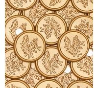 Poemluve 50 Pièces Cachet de Cire Adhésif Sceau de Cire Romarin Botanique Sceaux Autocollants pour Invitations de Mariage, Faire-Part, Emballage de Cadeaux, Enveloppes (Or)