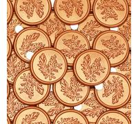 Poemluve 50 Pièces Cachet de Cire Adhésif Sceau de Cire Romarin Botanique Sceaux Autocollants pour Invitations de Mariage, Faire-Part, Emballage de Cadeaux, Enveloppes (Rouge Doré)
