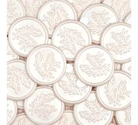 Poemluve 50 Pièces Cachet de Cire Adhésif Sceau de Cire Romarin Botanique Sceaux Autocollants pour Invitations de Mariage, Faire-Part, Emballage de Cadeaux, Enveloppes (Rose)