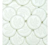 Poemluve 50 Pièces Cachet de Cire Adhésif Sceau de Cire Romarin Botanique Sceaux Autocollants pour Invitations de Mariage, Faire-Part, Emballage de Cadeaux, Enveloppes (Blanc)