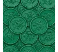 Poemluve 50 Pièces Cachet de Cire Adhésif "With Love" Autocollants Sceau de Cire Auto-Adhésifs pour les Invitation de Mariage, les Faire-parts, les Lettres d'amour, les Enveloppes (Vert)