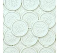 Poemluve 50 Pièces Cachet de Cire Adhésif "With Love" Autocollants Sceau de Cire Auto-Adhésifs pour les Invitation de Mariage, les Faire-parts, les Lettres d'amour, les Enveloppes (Blanc)